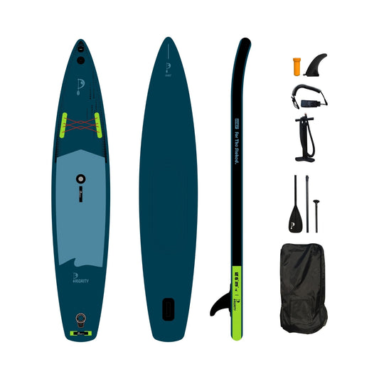Priority SUP Inflatable Board ISUP Single Chamber  12'6"x29"x6" 210L Blue