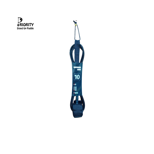 Priority Ankle Cuff Straight Leash  10FT 9.0 mm Double Swivel-Black