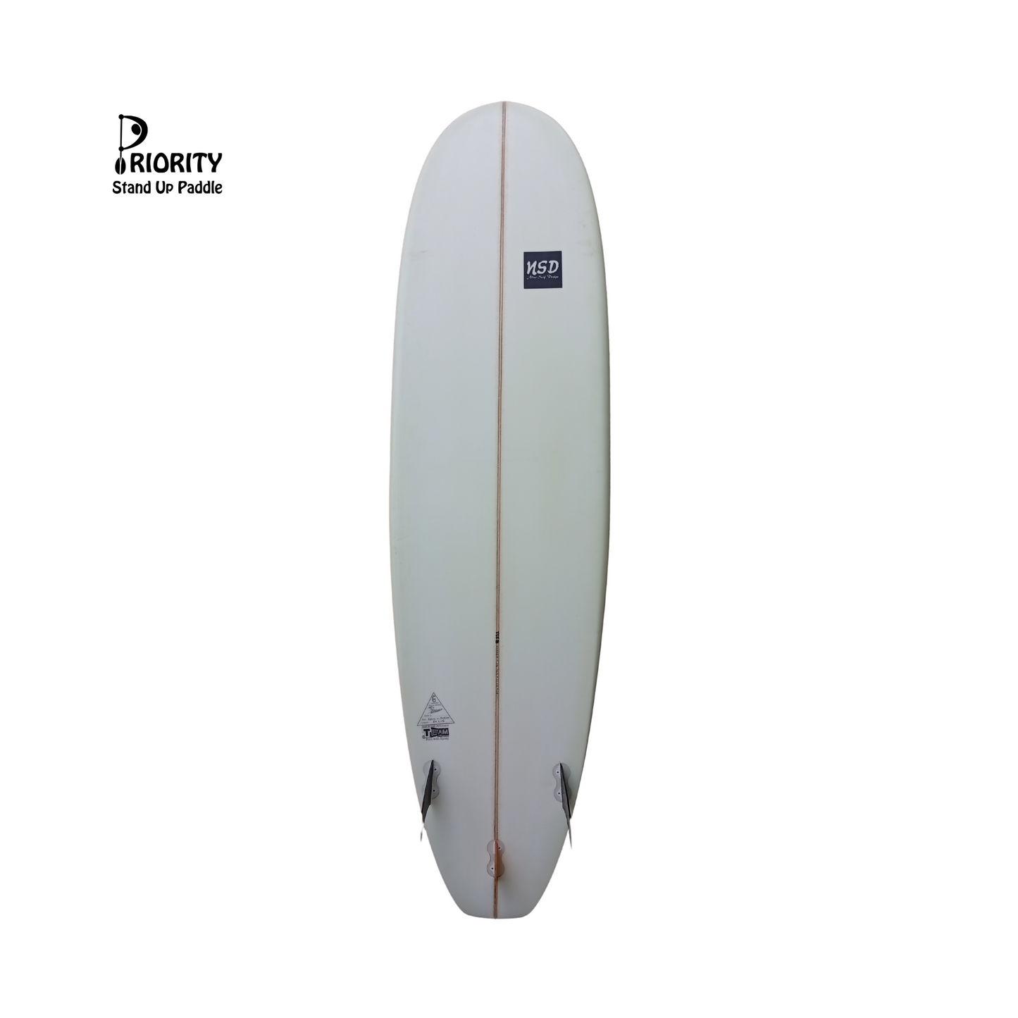 Priority Surfboard Malibu Board 7'2"x22 1/2" 49L White
