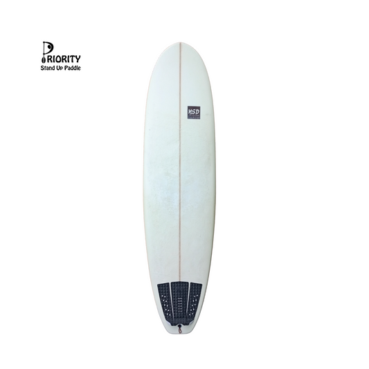 Priority Surfboard Malibu Board 7'2"x22 1/2" 49L White