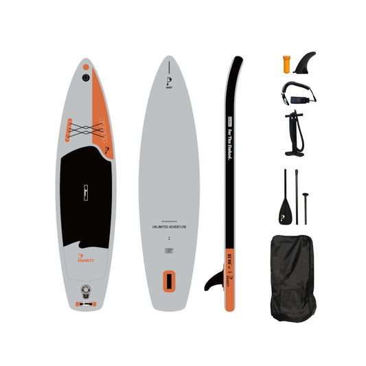 Priority SUP Inflatable Board ISUP Single Chamber  11'0"x 32"x6" 270L Grey