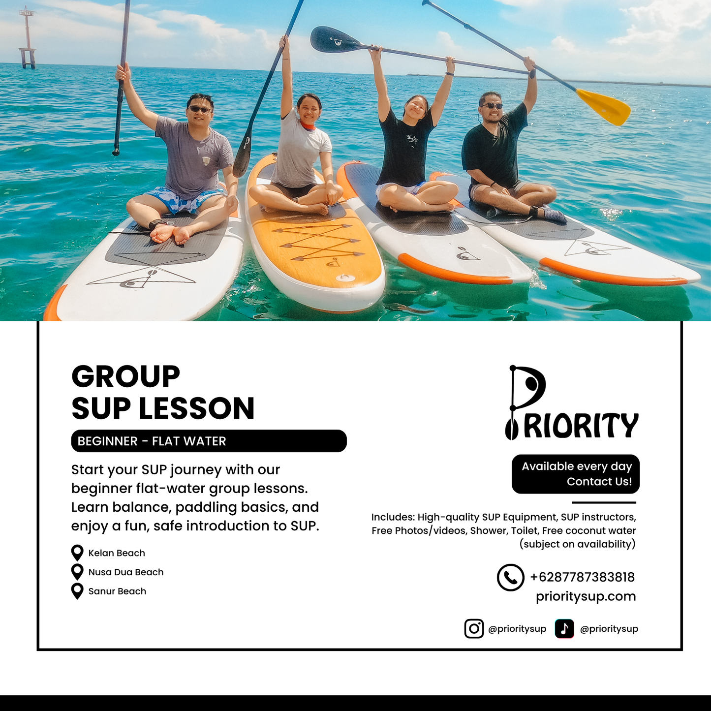Beginner SUP Lessons (Flat Water)