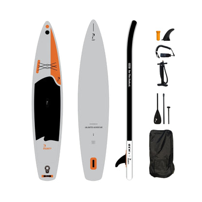 Priority Inflatable SUP Paddleboard 12'6" x 29" x 6" – Premium Single-Chamber Touring iSUP | 210L Lightweight Race-Style Board for Speed & Long-Distance Paddling
